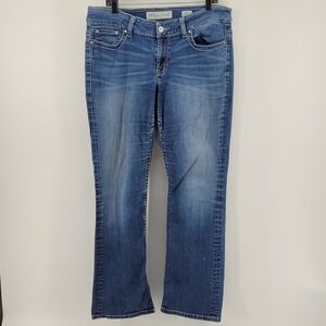 BKE Denim Payton Bootcut Jeans Womens 34L‎ Medium Wash Distressed